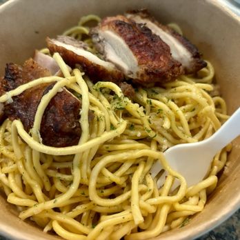 Saiga Vietnamese Eatery - Garlic Noodles with Vietnamese BBQ Chicken - Vietnamese Near Me - Irvine, California