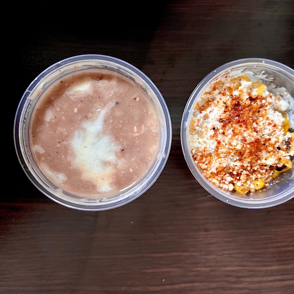 Rubio's Coastal Grill - Side of bean & cheese and side of Mexican street corn. Both are delicious. - Mexican Near Me - Laguna Niguel, California Rubio's Coastal Grill - Side of bean & cheese and side of Mexican street corn. Both are delicious. - Mexican Near Me - Laguna Niguel, California