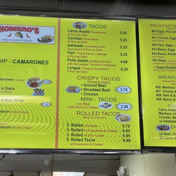Homeros Mexican Food - Taco menu - Mexican Near Me - Reno, Nevada Homeros Mexican Food - Taco menu - Mexican Near Me - Reno, Nevada