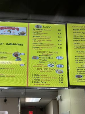 Menu photo 2 Homeros Mexican Food Reno, NV Menu photo 2 Homeros Mexican Food Reno, NV