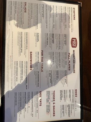 Menu photo 3 The Post Mountain House Estes Park Estes Park, CO Menu photo 3 The Post Mountain House Estes Park Estes Park, CO