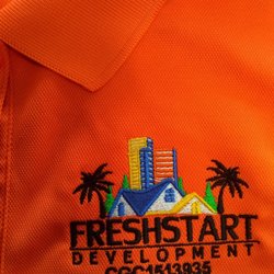 Totally Your Stitch - Your Logo will be digitized and embroidered onto cotton polos, 50/50 or Poly Mesh Cool Dry