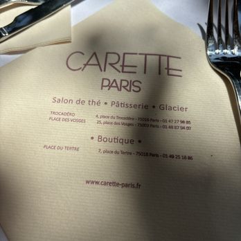 Carette - My napkin - Tea Rooms Near Me - Paris, 75 Carette - My napkin - Tea Rooms Near Me - Paris, 75