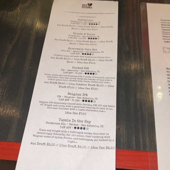Back Unturned Brewing - Menu - Brewpubs Near Me - San Antonio, Texas