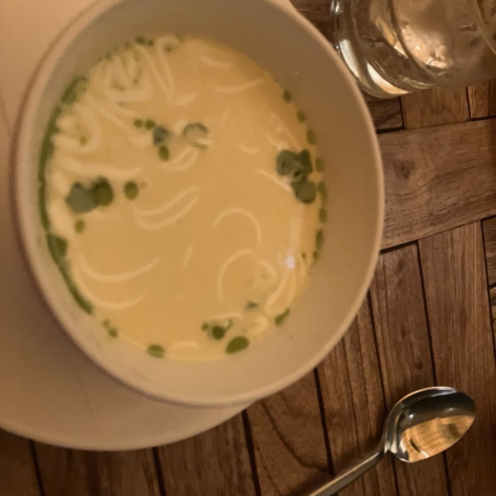 Lana - Corn soup, only around in the summer. Yum. - American Near Me - Solana Beach, California