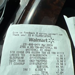 Walmart Supercenter - Receipt 1