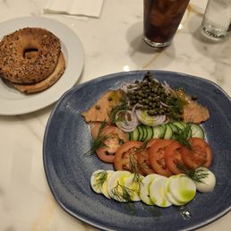 Bagel and lox platter!