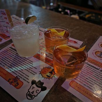 Yacht Club - Old Fashioned and Mezcal Margarita - Cocktail Bars Near Me - Denver, Colorado