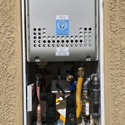 The Right Guys Plumbing & Electric - Noritz tankless water heater replacement in recessed box. Original unit from 2006. Scheduled upgrade. Sacramento, Ca