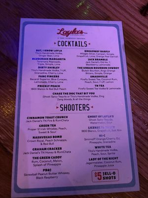 Menu photo 1 Layla's Honky Tonk Nashville, TN
