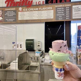 Rite Aid - BLACK CHERRY & PISTACHIO NUT on a Cake Cone at the Thrifty ICE CREAM counter - Drugstores Near Me - Pacifica, California