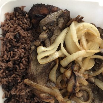 Caribbean Cuba - Bistec Encebollado with congri - Cuban Near Me - Carrollton, Texas