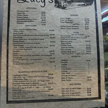 Lucy's Restaurant - Menu - Mexican Near Me - El Paso, Texas Lucy's Restaurant - Menu - Mexican Near Me - El Paso, Texas