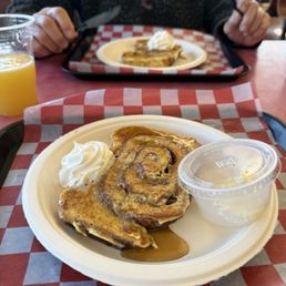 Our split cinnamon French toast!!