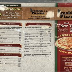 Brooklyn Pizzeria - Menu 12/2023