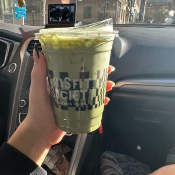 Social Misfits - matcha with pistachio syrup and oat milk - Coffee & Tea Near Me - Grand Rapids, Michigan Social Misfits - matcha with pistachio syrup and oat milk - Coffee & Tea Near Me - Grand Rapids, Michigan