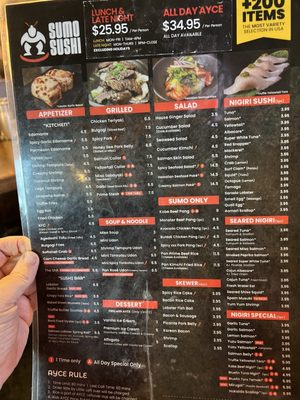 Menu photo 1 Sumo Sushi Las Vegas, NV