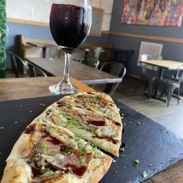 Coca de jamón and traditional sangria. Delicious!