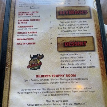 Gilbert's Lodge - Menu - Sports Bars Near Me - Saint Clair Shores, Michigan