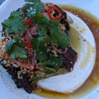 Nobie's - Broccoli. Excellent and inventive and vegan dish. - New American Near Me - Houston, Texas
