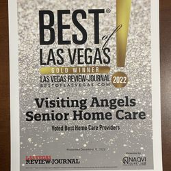 Visiting Angels Senior Home Care - First year the Las Vegas Review Journal started the Best of Las Vegas Home Care category - AND WE WON IT! Serving Las Vegas since 2000!