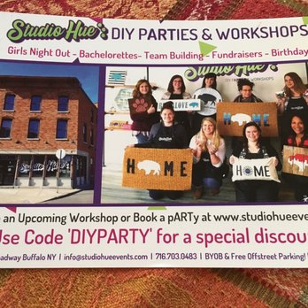 StudioHue DIY Parties and Workshops - Coupon Code - Art Classes Near Me