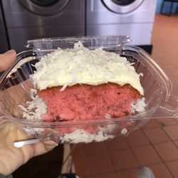 Cousin's RI Bakery - Strawberry cake with coconut topping