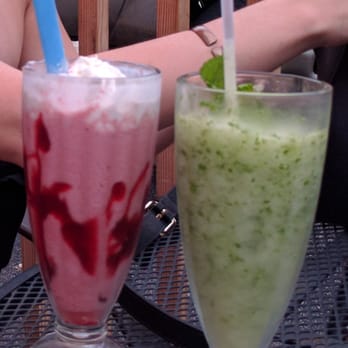 Habibi Cafe - Strawberry Smoothie and Lemon Mint Tea (very tangy and refreshing). - Hookah Bars Near Me - San Antonio, Texas Habibi Cafe - Strawberry Smoothie and Lemon Mint Tea (very tangy and refreshing). - Hookah Bars Near Me - San Antonio, Texas
