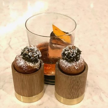 Podmore - Caviar Churros - sweet (F), Rabbit Hole Gin / Campari (R) - Cocktail Bars Near Me - Honolulu, Hawaii Podmore - Caviar Churros - sweet (F), Rabbit Hole Gin / Campari (R) - Cocktail Bars Near Me - Honolulu, Hawaii