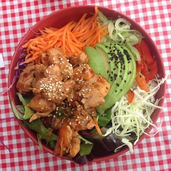 Koriente - Mixmix Bibimbap with chicken and avocado - Asian Fusion Near Me - Austin, Texas Koriente - Mixmix Bibimbap with chicken and avocado - Asian Fusion Near Me - Austin, Texas