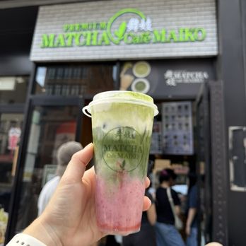 Matcha Cafe Maiko - Cold Strawberry Matcha Latte - Coffee & Tea Near Me - New York, New York Matcha Cafe Maiko - Cold Strawberry Matcha Latte - Coffee & Tea Near Me - New York, New York