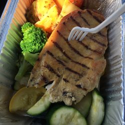 Food Town Supermarket - Grilled chicken,baked potatoes with peppers, and mixed vegetables
