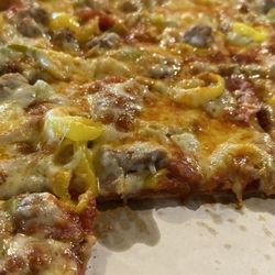 Pub 35 - The BEST thing-crust pizza we've had in a long time! Delicious!!