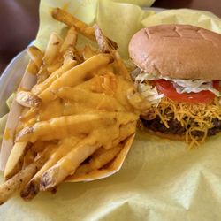 The works with cheese fries