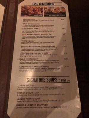 Menu photo 7 LongHorn Steakhouse Miami, FL