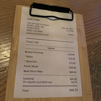 Lechon - Food was twice the price of anywhere we've eaten and not half as good. - Tapas Bars Near Me - Portland, Oregon Lechon - Food was twice the price of anywhere we've eaten and not half as good. - Tapas Bars Near Me - Portland, Oregon