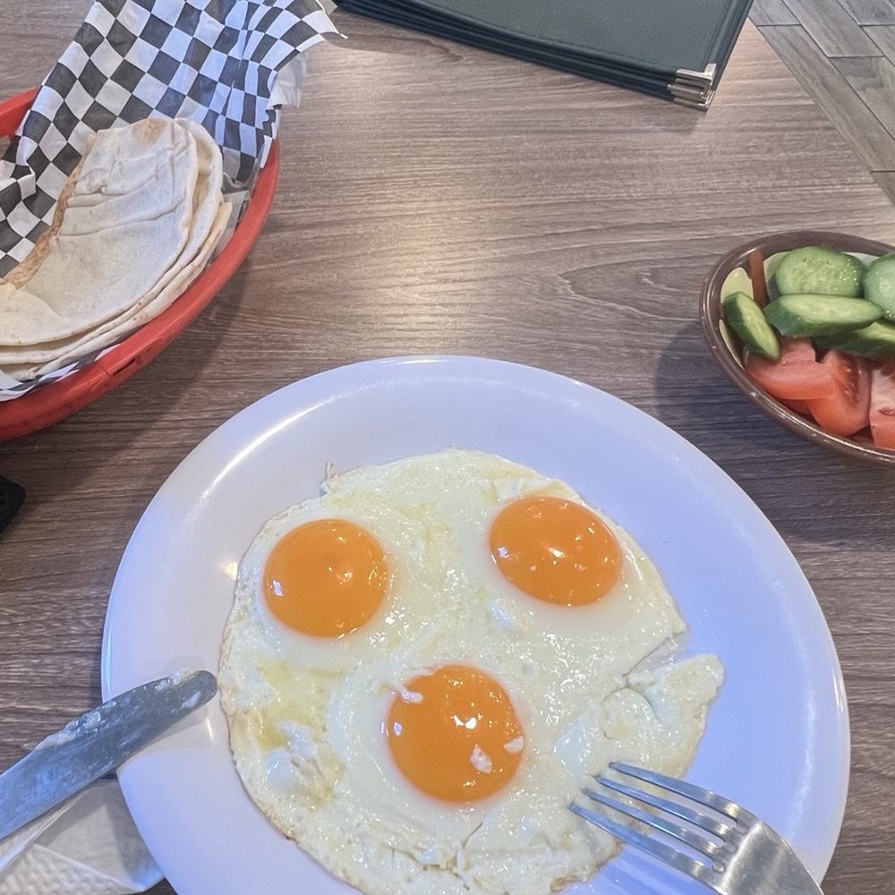 Yala Kabab Restaurant - Sunny side up eggs with cucumbers tomatoes and pita bread - Mediterranean Near Me - Westminster, California Yala Kabab Restaurant - Sunny side up eggs with cucumbers tomatoes and pita bread - Mediterranean Near Me - Westminster, California