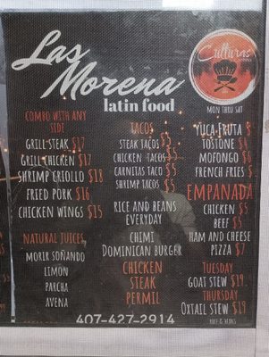 Menu photo 2 Culturas Cantina Longwood, FL
