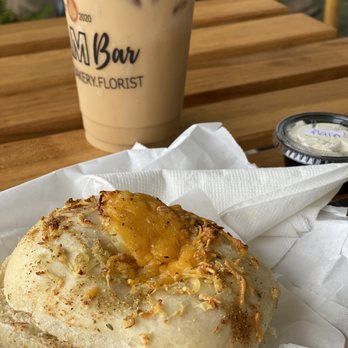 BAM Bar - Quickly devoured. Hash brown and cheese bagel. - Coffee & Tea Near Me - New Port Richey, Florida BAM Bar - Quickly devoured. Hash brown and cheese bagel. - Coffee & Tea Near Me - New Port Richey, Florida