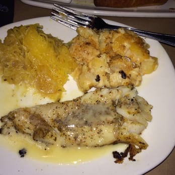 Bonefish Grill - Sloppy presentation! Seabass with butternut squash and au gratin potatos - Seafood Near Me - Las Vegas, Nevada