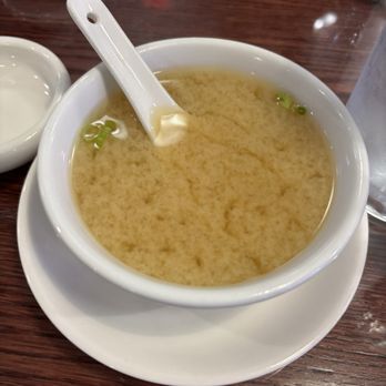Bento Sushi - miso soup a bit salty and not much tofu or seaweed - Sushi Bars Near Me - Albuquerque, New Mexico