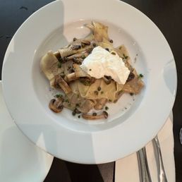Truffle mushroom Alfredo fettuccine