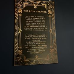 Roxy Theatre - About the theater