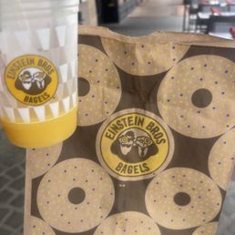 OJ in logo and to go bag