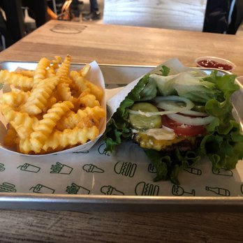 Shake Shack Garden State Plaza - Shake burger with no bun and fries - Burgers Near Me - Paramus, New Jersey