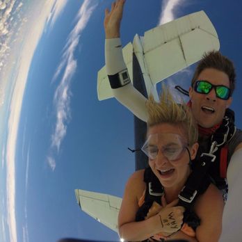 Skydive Key West - Even though my eyes are closed on this picture, I love it so much ! I recommend it ! Will is the best :) - Skydiving Near Me - Sugarloaf, Florida