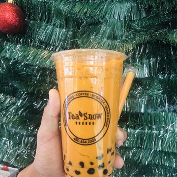 Tea Snow - 22. Thai Tea with coconut jelly - Coffee & Tea Near Me - Mesa, Arizona