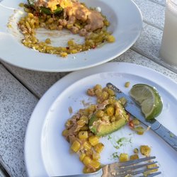 Avocado corn appetizer