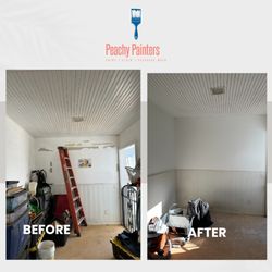 Peachy Painters - A little scraping, mudding, taping, priming, and painting.