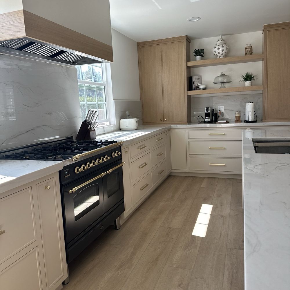 Baja Kitchen Designs - Tower cabinets with floating shelves - Cabinetry Near Me - Paramount, California